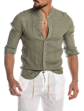 Camisa Manga Longa de Linho 100% - Modelagem Slim