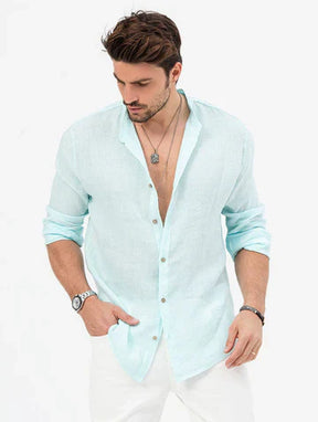 Camisa Manga Longa de Linho 100% - Modelagem Slim