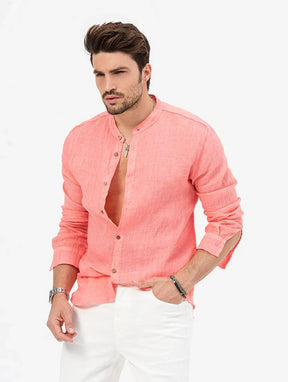 Camisa Manga Longa de Linho 100% - Modelagem Slim