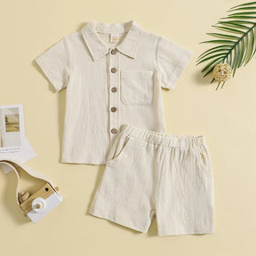 Kit 3 Conjuntos Verão Infantil em Linho [ÚLTIMO KIT DISPONÍVEL EM ESTOQUE]